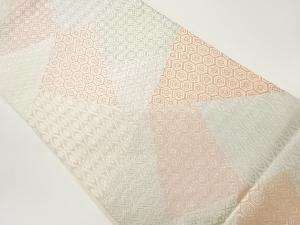 切り嵌め風古典柄模様織出し袋帯